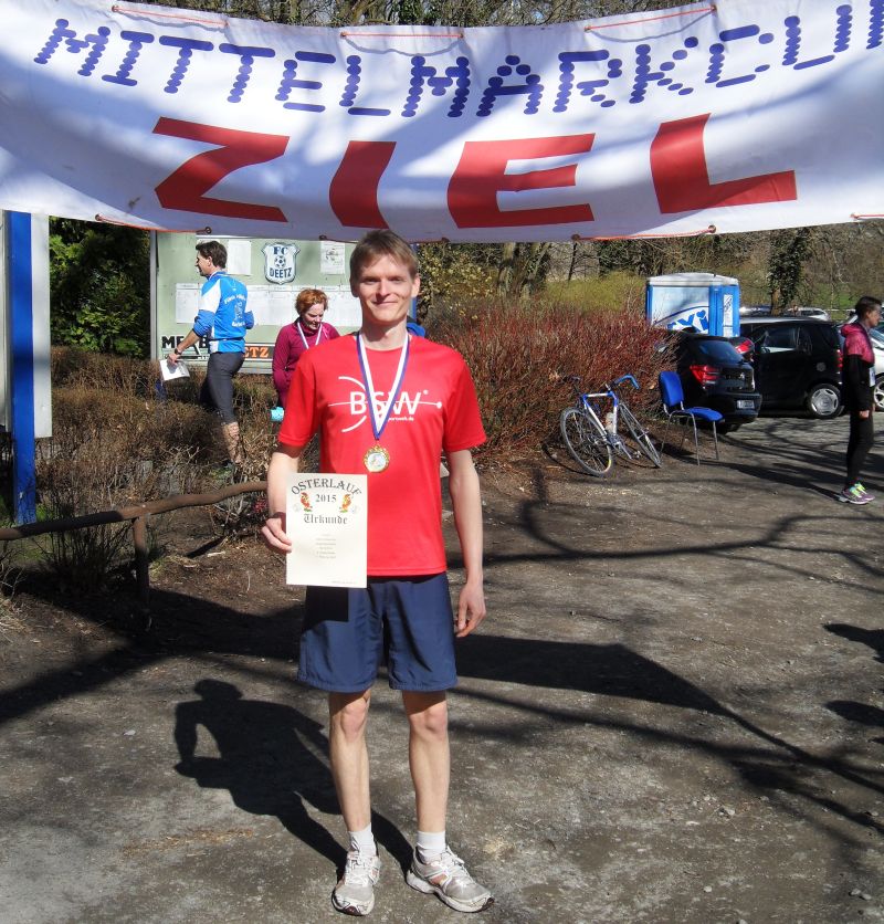 Bogenläufer Marco Kreische erzielt den zweiten Platz beim 12. Deetzer Osterlauf